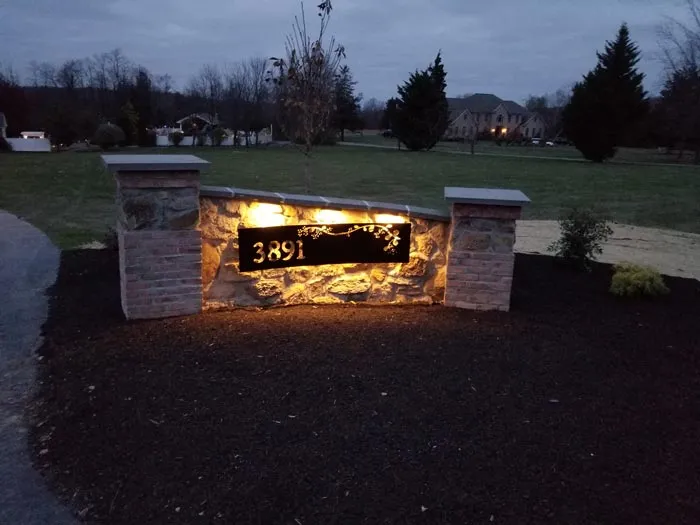 Landscape Lighting on a Garden Creations project